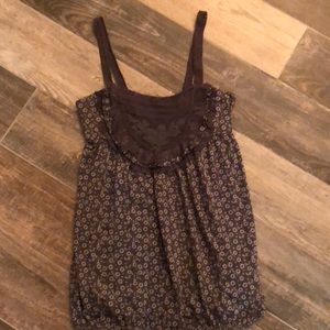 Grey lace tank top